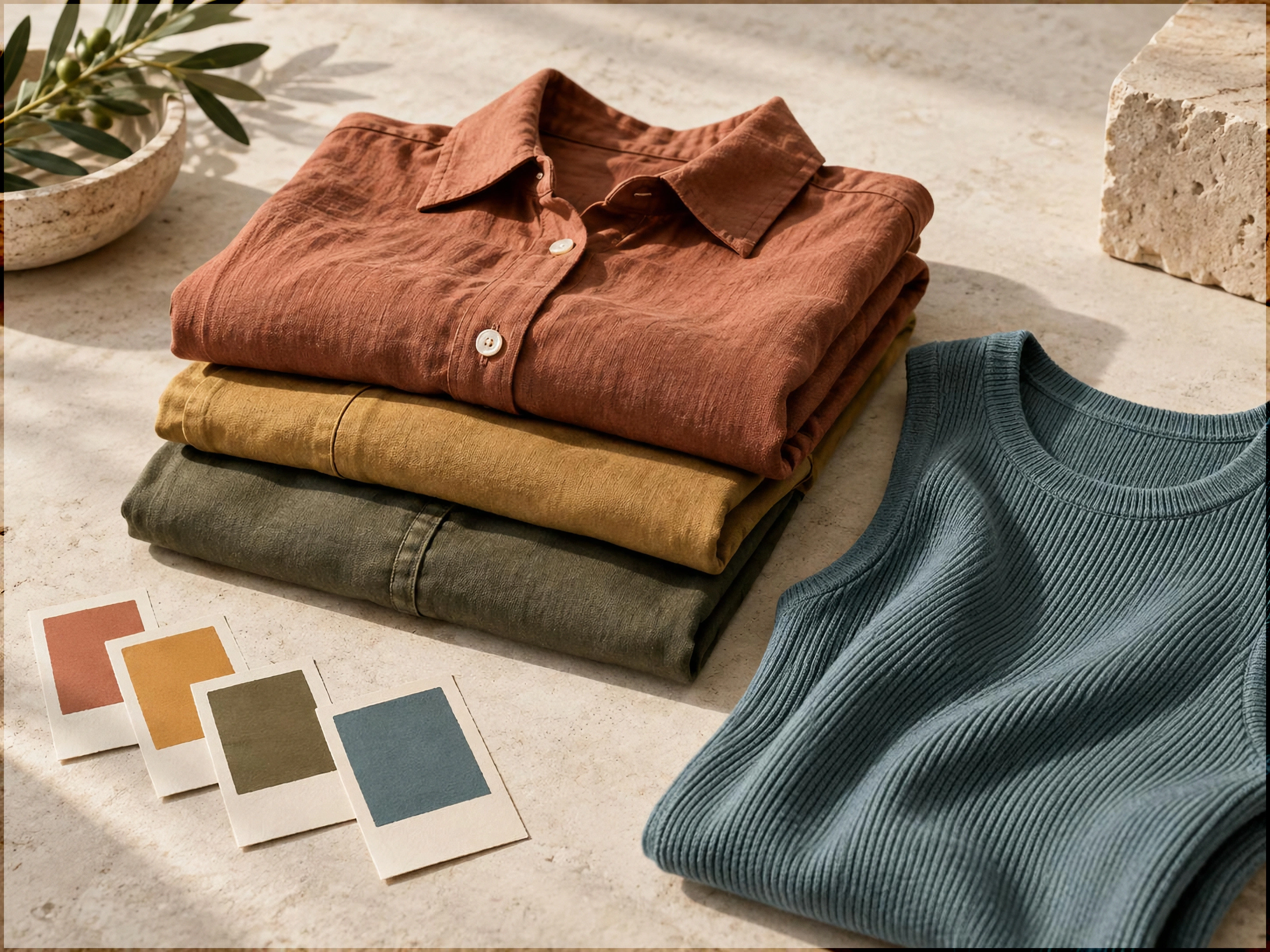 Terracotta shirt reviewed before checkout